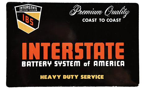 1963 Interstate Battery System of America sign