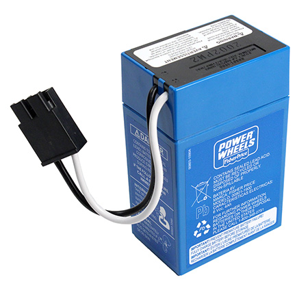 6V Power Wheels Fisher Price Battery with Plug Connector