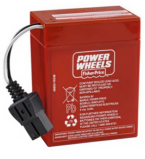 6V Power Wheels Fisher Price Battery with Plug Connector